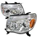 2005 Toyota Tacoma Clear Dual Halo Projector Headlights with LED