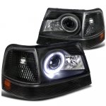Ford Ranger 1998-2000 Black Halo Projector Headlights and Bumper Lights Set