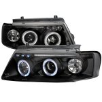 2000 VW Passat Black Halo Projector Headlights with LED