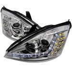 2000 Ford Focus Clear Projector Headlights with LED Daytime Running Lights