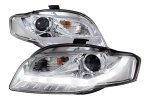 2007 Audi A4 LED DRL Projector Headlights Chrome