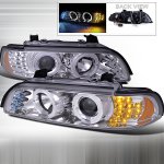 2003 BMW 5 Series Clear Halo Projector Headlights with LED Signal Lights