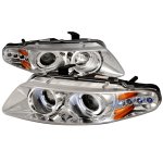 Dodge Avenger 1997-2000 Clear Dual Halo Projector Headlights with LED