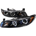 2003 Pontiac Grand Prix Black Halo Projector Headlights with LED
