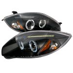 2007 Mitsubishi Eclipse Black Dual Halo Projector Headlights with LED