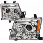 2009 Nissan Xterra Clear Dual Halo Projector Headlights with LED