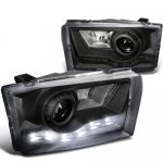 Ford Excursion 2000-2004 Black Projector Headlights LED DRL