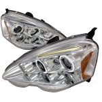 Acura RSX 2002-2004 Clear Dual Halo Projector Headlights