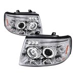 2005 Ford Expedition Clear Dual Halo Projector Headlights with LED