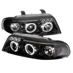 2001 Audi A4 Black Halo Projector Headlights with LED