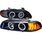 2003 BMW 5 Series Smoked Halo Projector Headlights with LED Signal