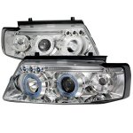 VW Passat 1997-2000 Clear Halo Projector Headlights with LED