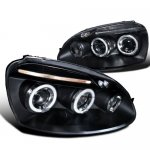 2007 VW Jetta Black Halo Projector Headlights with LED