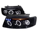 VW Passat 1997-2000 Smoked Halo Projector Headlights with LED