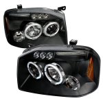 2004 Nissan Frontier Black Dual Halo Projector Headlights with LED