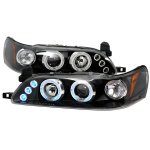 1995 Toyota Corolla Black Halo Projector Headlights with LED