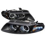 Dodge Avenger 1997-2000 Black Dual Halo Projector Headlights with LED