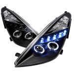 2002 Toyota Celica Black Halo Projector Headlights with LED