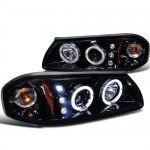 2004 Chevy Impala Smoked Dual Halo Projector Headlights with LED