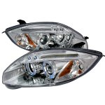 2008 Mitsubishi Eclipse Clear Dual Halo Projector Headlights with LED