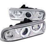 2003 Chevy S10 Pickup Chrome Projector Headlights Halo LED