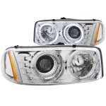 2001 GMC Sierra 2500 Clear Projector Headlights with Halo