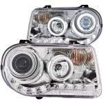 Chrysler 300C 2005-2010 Clear Projector Headlights with CCFL Halo and LED