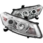 Honda Accord Coupe 2008-2012 Projector Headlights Chrome CCFL Halo LED