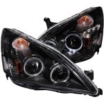 2007 Honda Accord Projector Headlights Black Halo LED