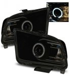 Ford Mustang 2005-2009 Projector Headlights Smoked Halo