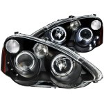 Acura RSX 2002-2004 Black Projector Headlights Halo LED