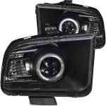 2009 Ford Mustang Projector Headlights Black Halo
