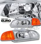 Honda Civic 1992-1995 Clear Euro Headlights and Corner Lights Set