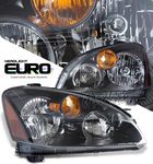 Nissan Altima 2002-2004 Black Euro Headlights