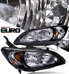 2005 Honda Civic JDM Black Euro Headlights