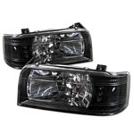 1993 Ford F150 Black Euro Headlights with LED