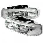 Chevy Suburban 2000-2006 Chrome Crystal Headlights
