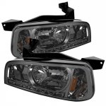 2009 Dodge Charger Smoked Euro Headlights with LED