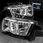 2012 Chevy Camaro Clear Euro Headlights with LED Daytime Running Lights