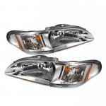 1996 Ford Mustang Clear Euro Headlights