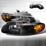 Dodge Caravan 1996-2000 Anzo Black Euro Headlights