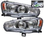 Mitsubishi Lancer Evo 2008-2010 Depo Clear Euro Headlights