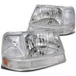 Ford Ranger 1998-2000 Clear Euro Headlights and Bumper Lights Set