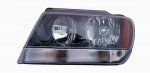 Jeep Grand Cherokee Black 2002-2004 Left Driver Side Replacement Headlight