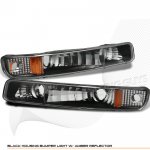 GMC Sierra 2500HD 1999-2006 Black Front Bumper Lights
