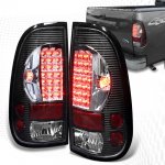 Ford F150 1997-2003 Black and Clear LED Tail Lights