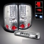 Ford F150 2004-2008 Clear LED Tail Lights and LED Third Brake Light