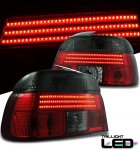 BMW E39 5 Series 1997-2000 Red and Smoked LED Tail Lights