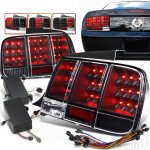 Ford Mustang 2005-2009 Black Sequential LED Tail Lights