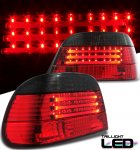 BMW E38 7 Series 1995-2001 Red and Smoked Neon Tube LED Tail Lights